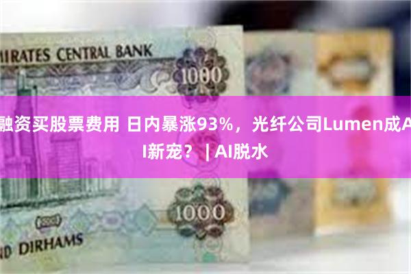 融资买股票费用 日内暴涨93%，光纤公司Lumen成AI新宠？ | AI脱水