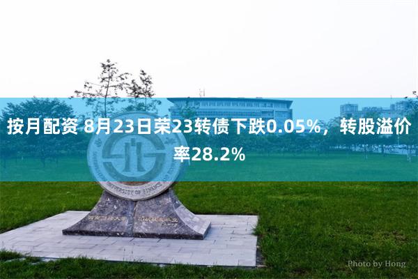 按月配资 8月23日荣23转债下跌0.05%，转股溢价率28.2%