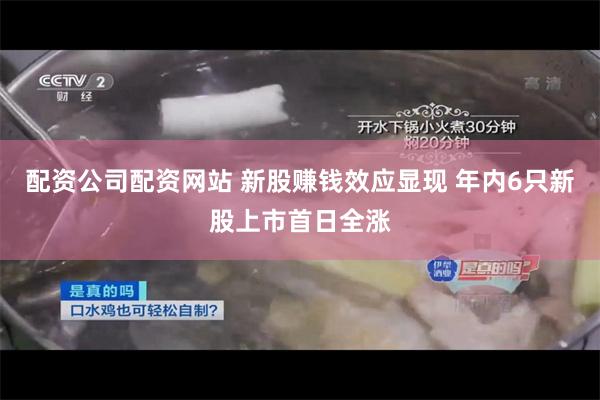 配资公司配资网站 新股赚钱效应显现 年内6只新股上市首日全涨