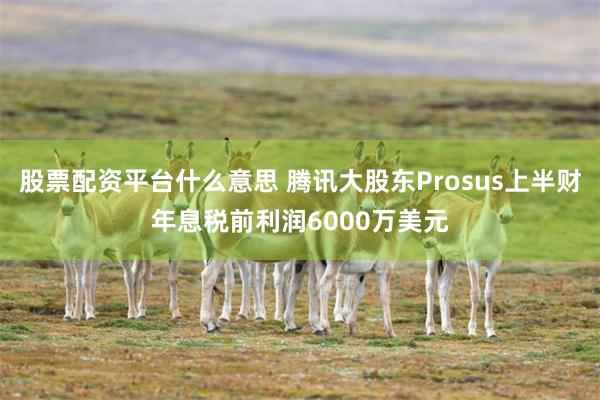 股票配资平台什么意思 腾讯大股东Prosus上半财年息税前利润6000万美元