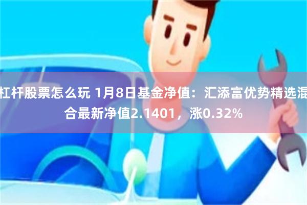 杠杆股票怎么玩 1月8日基金净值：汇添富优势精选混合最新净值2.1401，涨0.32%