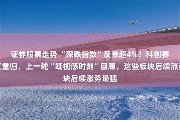 证券股票走势 “深跌指数”反弹超4%！科创赛道人气重归，上一轮“既视感时刻”回顾，这些板块后续涨势最猛